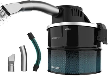 Cecotec Aspirador de Cenizas Compacto de 4L Conga Ash 1000 Home. 600W de Potencia, Ultraligero, Poder de Succión 13 kPa, Tubo con Recubrimiento Metálico, Asa de Transporte, Cable de 3,5m